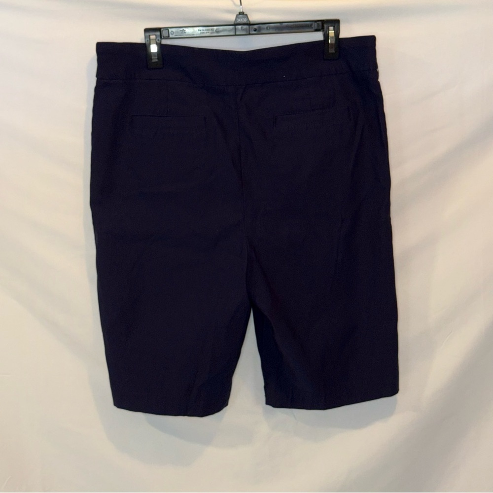 Kim Rogers Tummy Control Women's Navy Blue Bermuda Shorts Size 18
